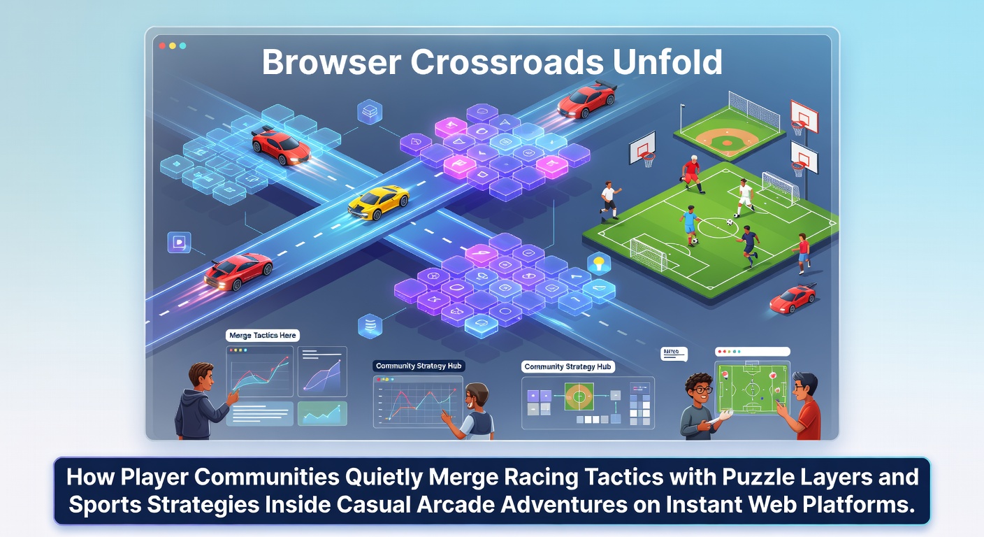 Player communities blending racing paths with puzzle obstacles in a casual browser arcade setting