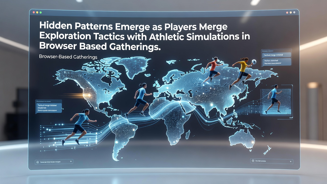 Players merging exploration tactics with athletic simulations during browser-based multiplayer gatherings