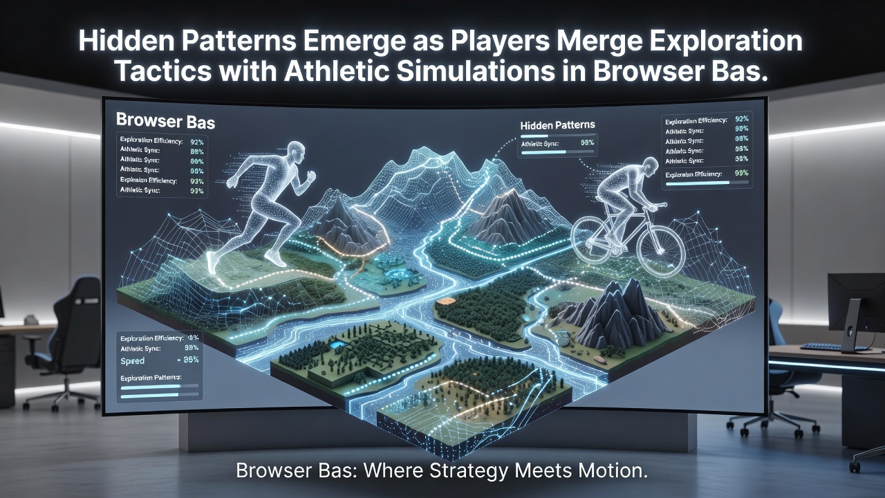Athletic simulation elements integrated with exploration in web-based multiplayer sessions