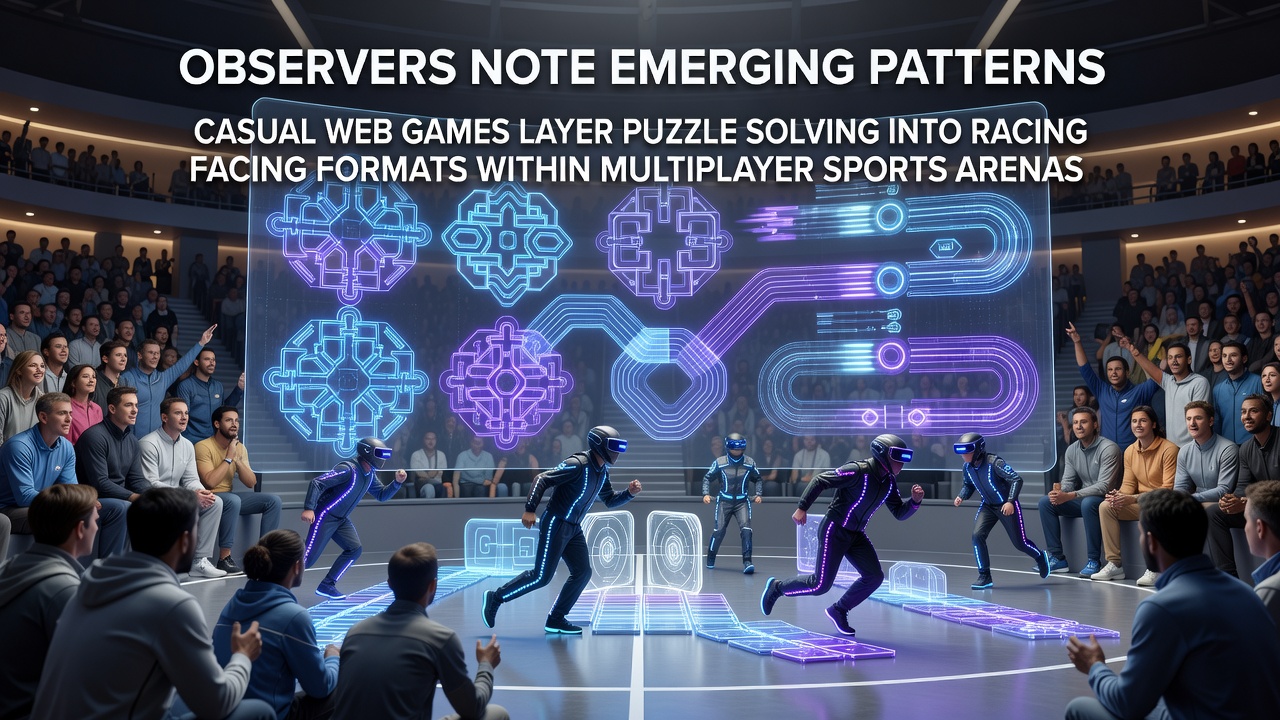 Casual web games blending puzzles and racing in multiplayer settings