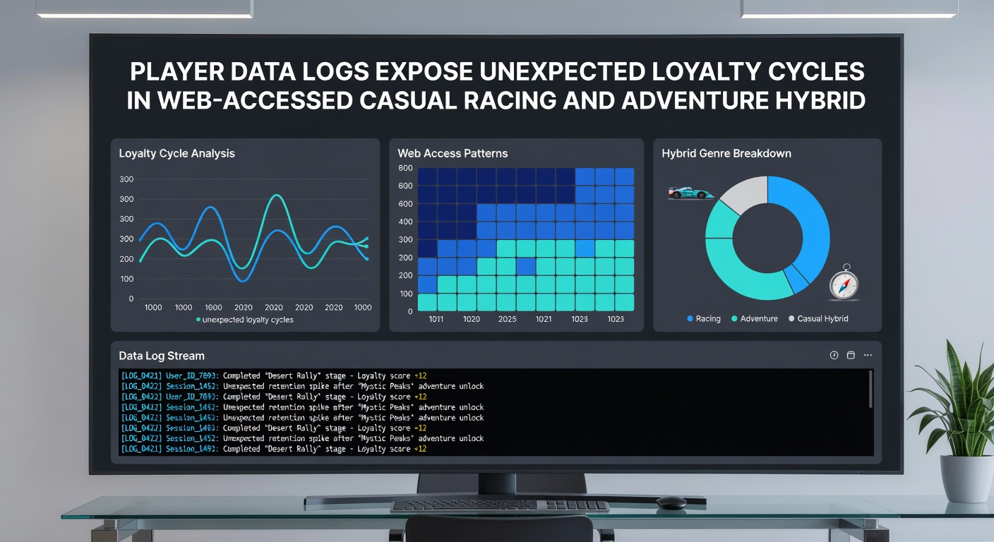 Graphs displaying loyalty cycle frequencies extracted from browser game telemetry in racing adventure hybrids
