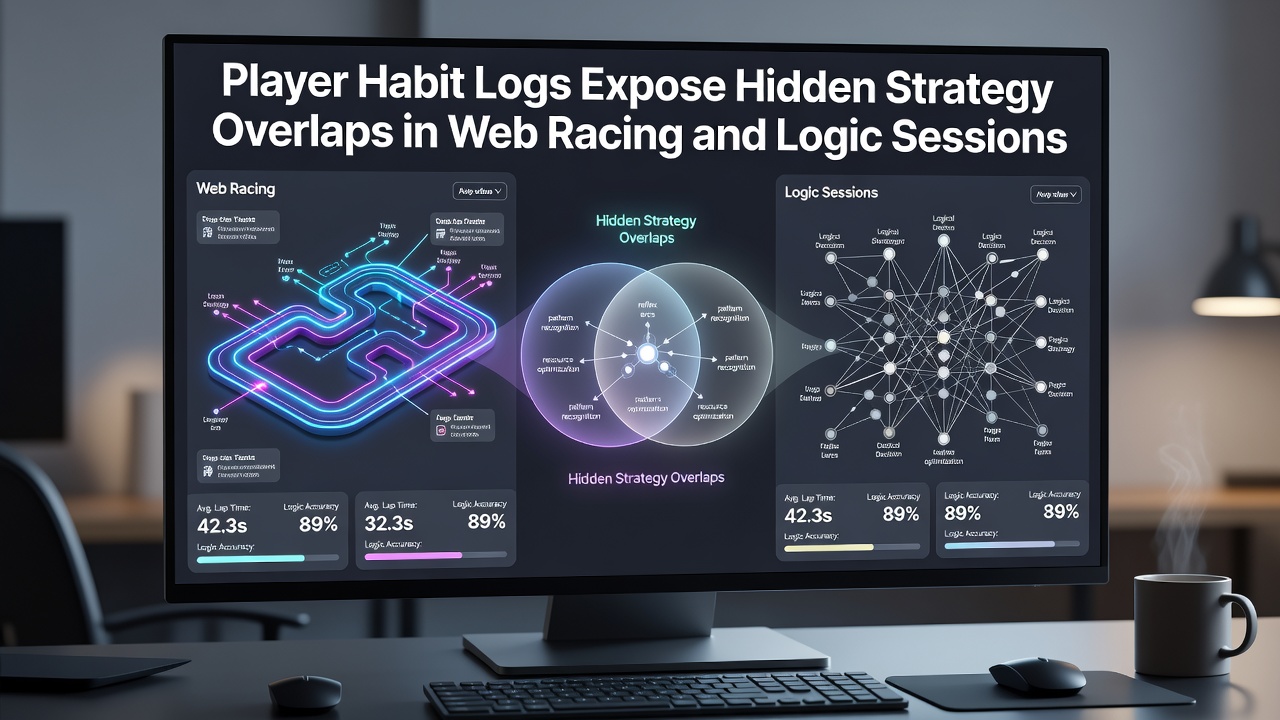 Visualization of strategy overlap heatmaps comparing racing paths and logic decision trees