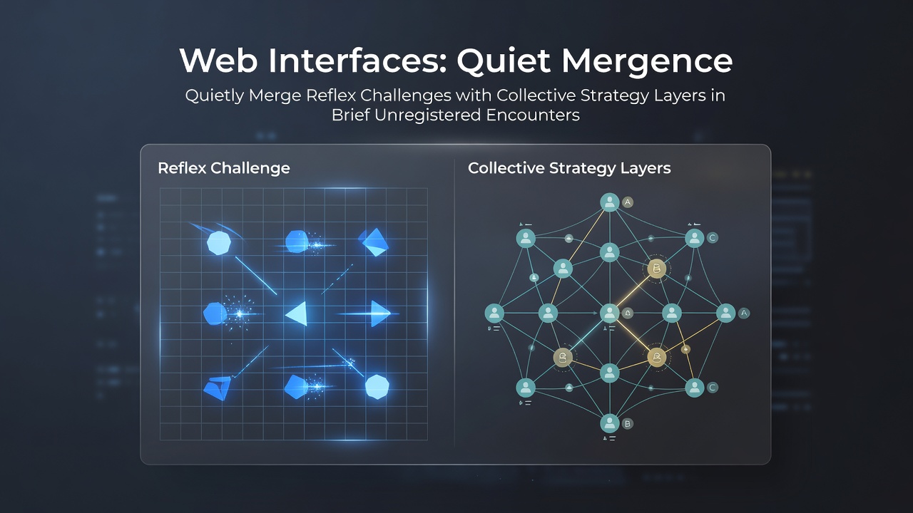 Web interface showing layered reflex and strategy gameplay elements in a browser session