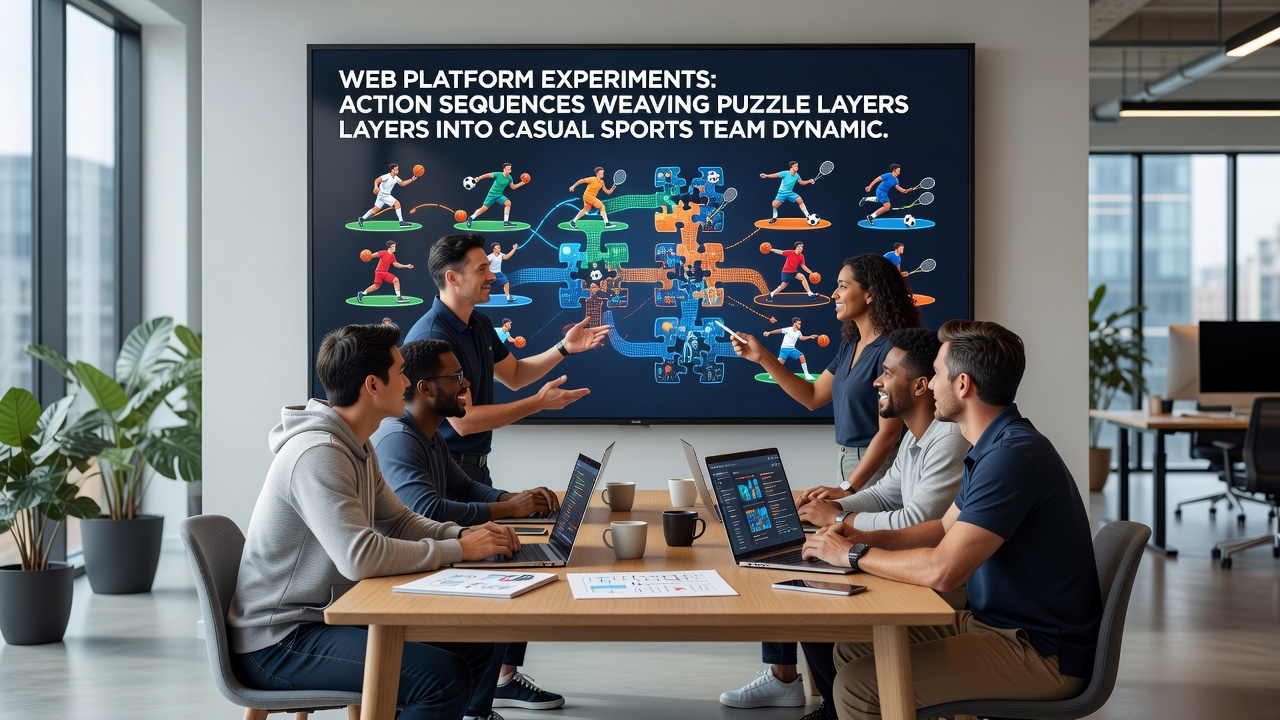 Multiplayer sports arena with puzzle overlays in a web-based casual game
